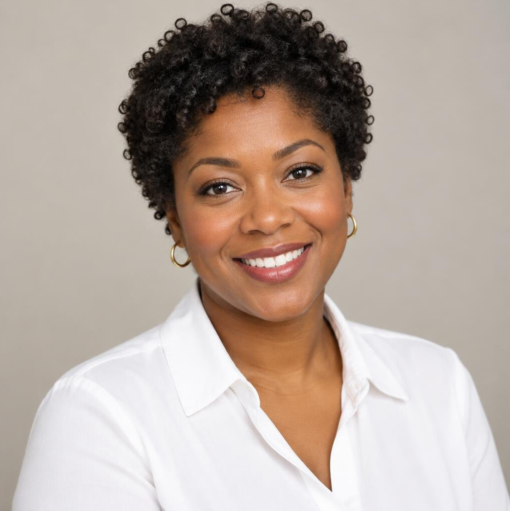 Portrait of a professional woman with dark hair